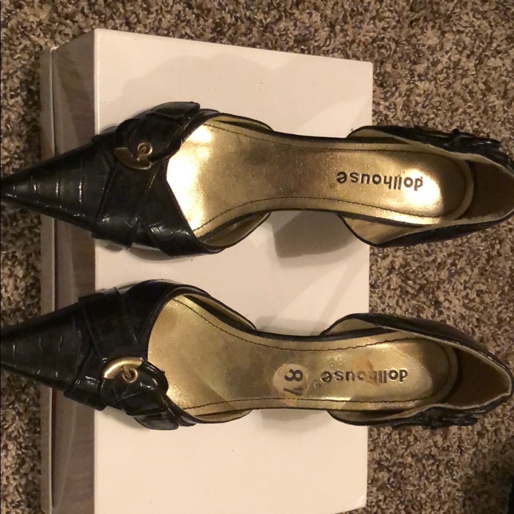 Black dollhouse shoes